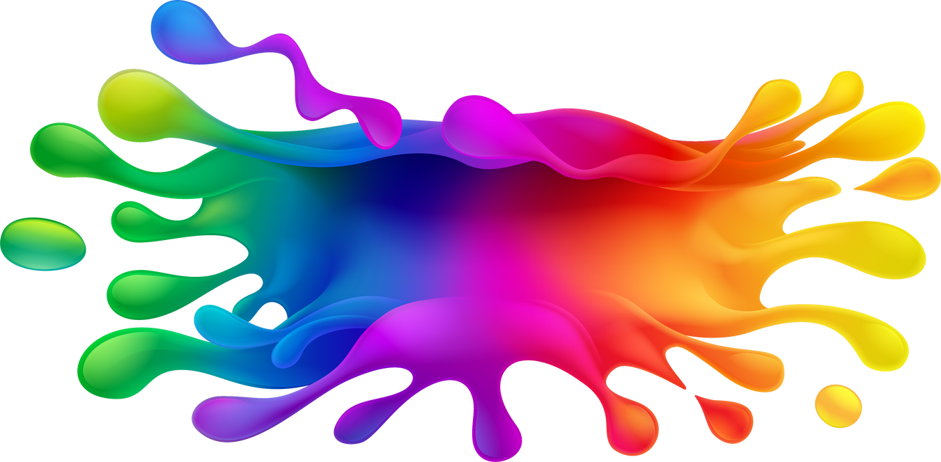 Paint Splash Rainbow Color Splat Design Splatter